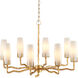 Mathilda 8 Light 36 inch White/Matte Gold Chandelier Ceiling Light