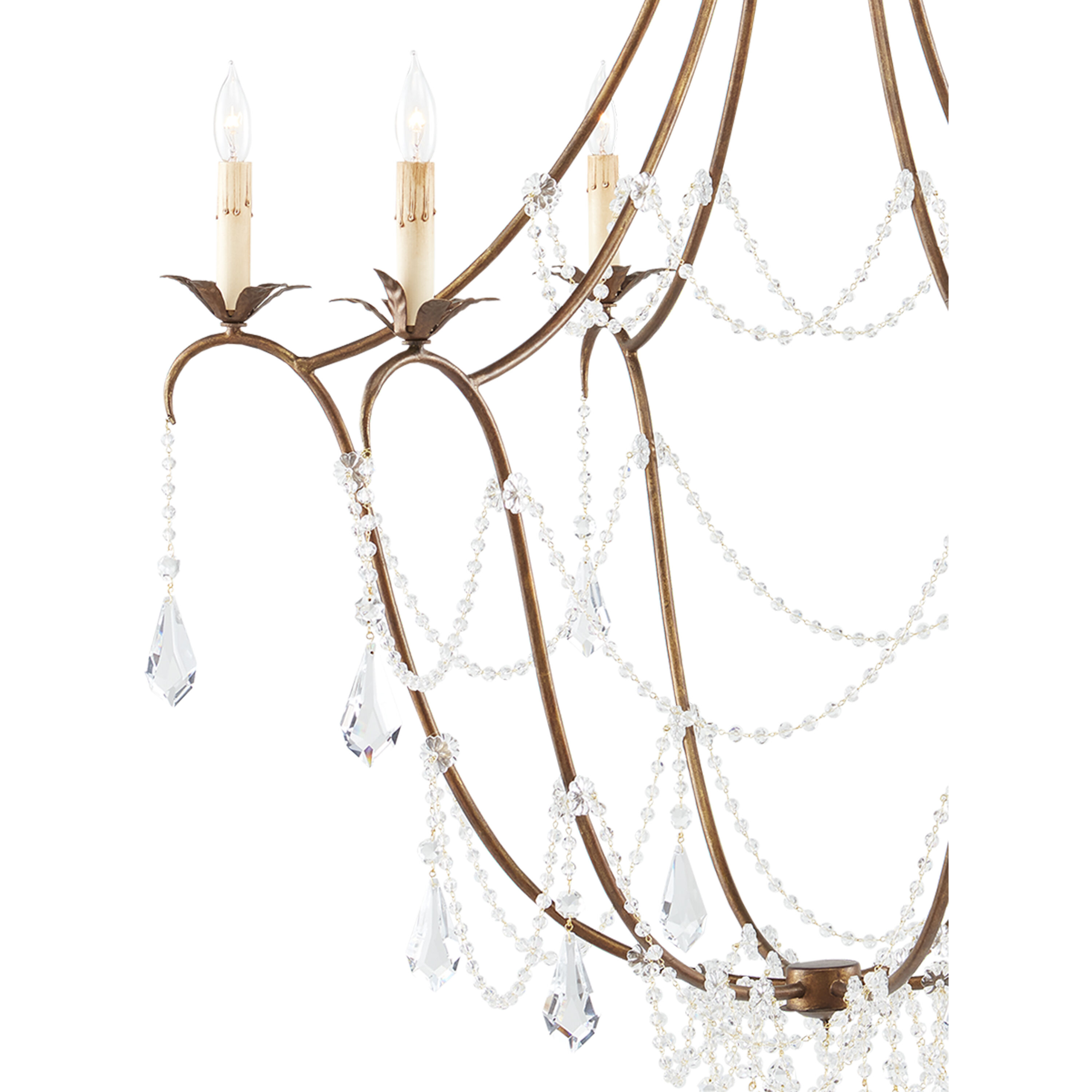 Elizabeth 6 Light 35.5 inch Rhine Gold Chandelier Ceiling Light, Lillian August Collection