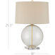 Zebulon 25.5 inch 150.00 watt Clear with Gold Speckles/Contemporary Gold Leaf Table Lamp Portable Light