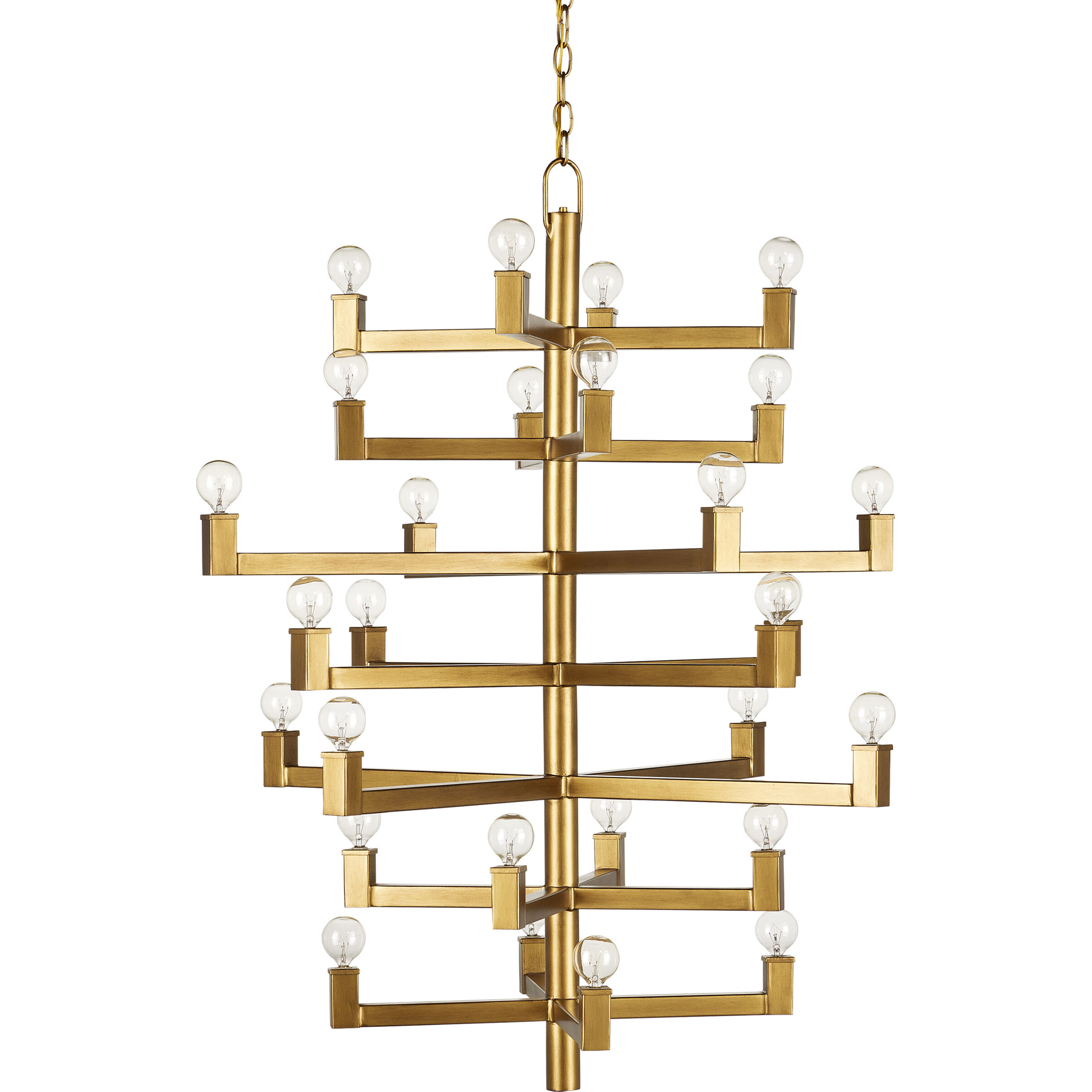 Andre 28 Light 32.5 inch Brass Chandelier Ceiling Light, Medium
