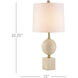 Adorno 32.25 inch 150 watt Natural/Beige/Antique Brass Table Lamp Portable Light