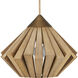 Plunge 1 Light 18 inch Brass and Toffee Pendant Ceiling Light