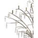 Raux 21 Light 50 inch Contemporary Silver Leaf/Natural Chandelier Ceiling Light