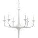 Albion 6 Light 31 inch Gesso White Chandelier Ceiling Light