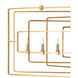 Metro 8 Light 54 inch Contemporary Gold Leaf Chandelier Ceiling Light