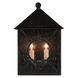 Ripley 2 Light 15.25 inch Midnight Outdoor Wall Sconce, Medium