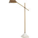 Repertoire 50.75 inch 7 watt Antique Brass and White Floor Lamp Portable Light