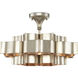 Grand Lotus 1 Light 20.25 inch Contemporary Silver Leaf Pendant Ceiling Light, Small, Semi-Flush Convertible