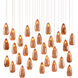 Rame 30 Light 54 inch Copper/Silver/Painted Silver Multi-Drop Pendant Ceiling Light