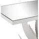 Agave 60.25 inch Gesso White and Mirror Console Table, Marjorie Skouras Collection