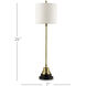 Messenger 26 inch 60 watt Vintage Brass/Black Table Lamp Portable Light