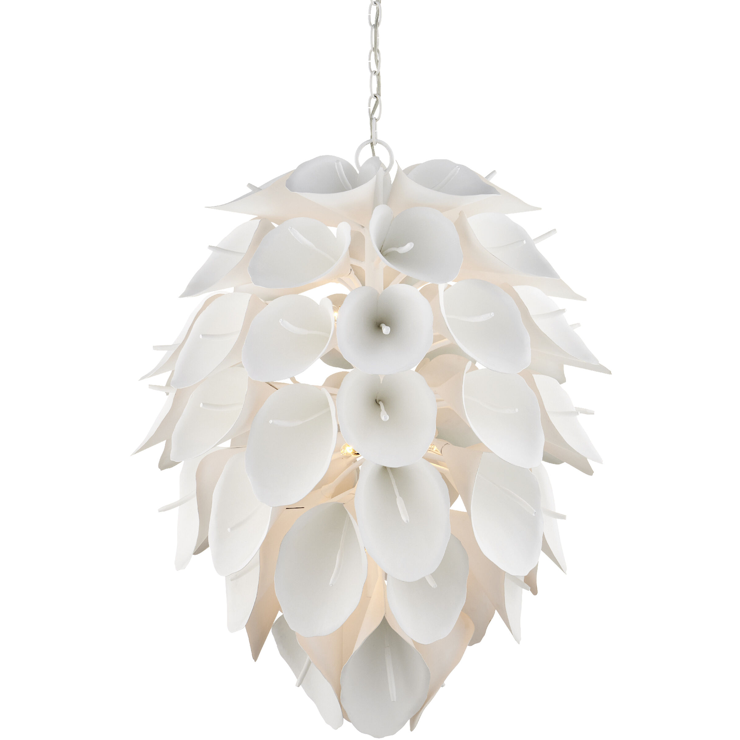 Diego 9 Light 29 inch Gesso White Chandelier Ceiling Light, Marjorie Skouras Collection