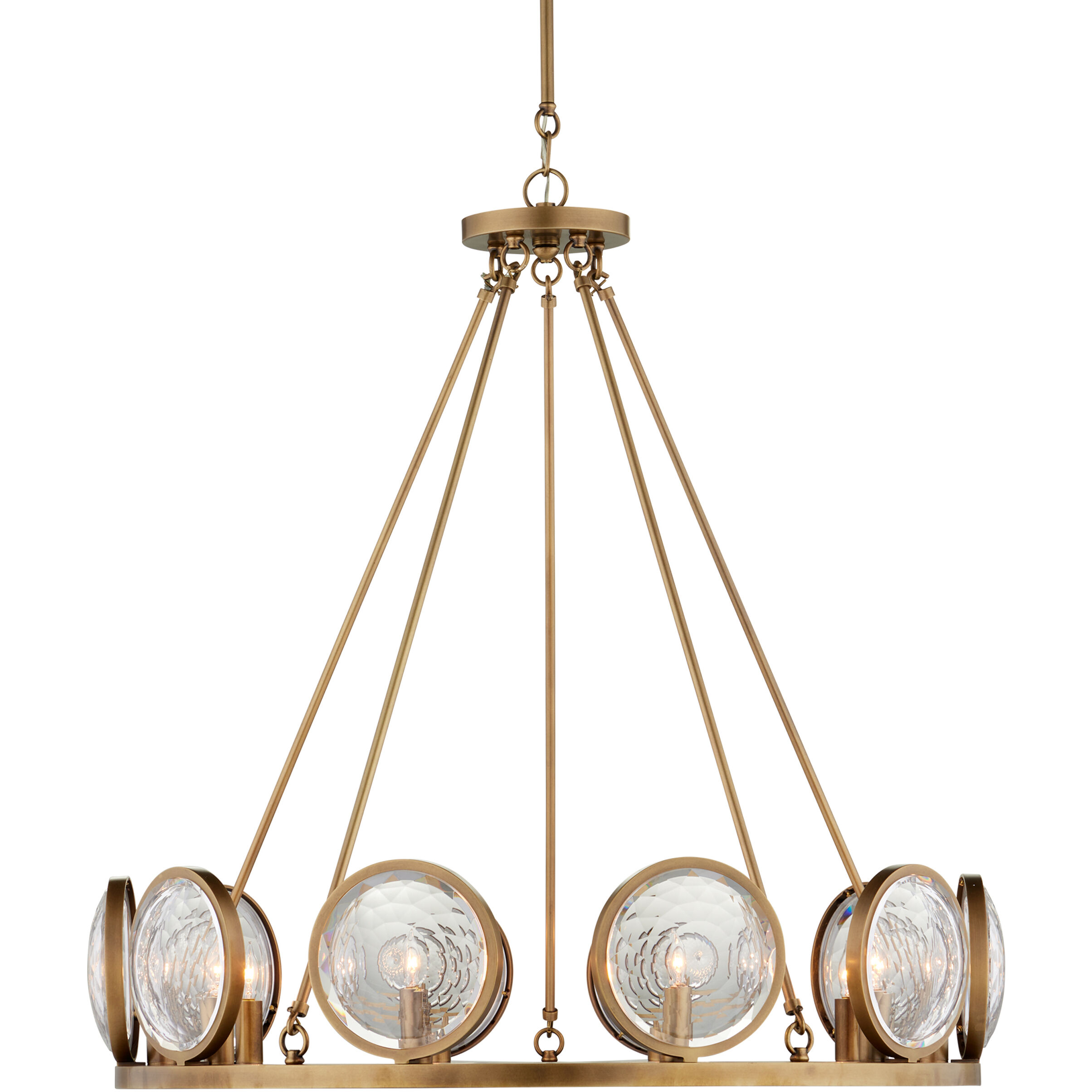 Marjiescope 10 Light 32 inch Antique Brass Chandelier Ceiling Light, Marjorie Skouras Collection
