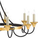 Hanlon 10 Light 36.75 inch Washed Black/Contemporary Gold Leaf Chandelier Ceiling Light