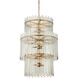 Electra 9 Light 29 inch Clear/Antique Brass Chandelier Ceiling Light