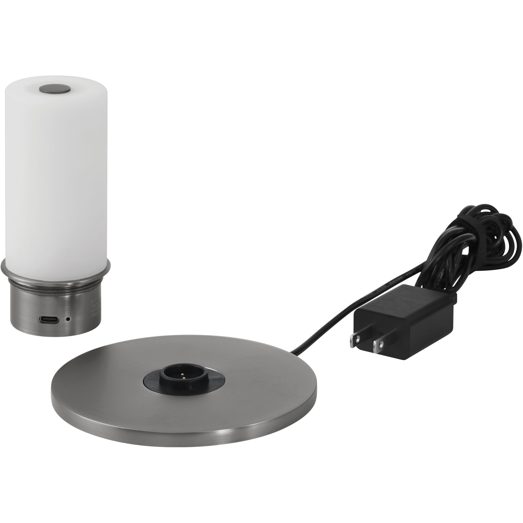 Galavant 12 inch 2.8 watt Brushed Nickel Cordless Table Lamp Portable Light