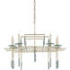 Sethos 8 Light 42 inch Silver Granello Chandelier Ceiling Light, Rectangular