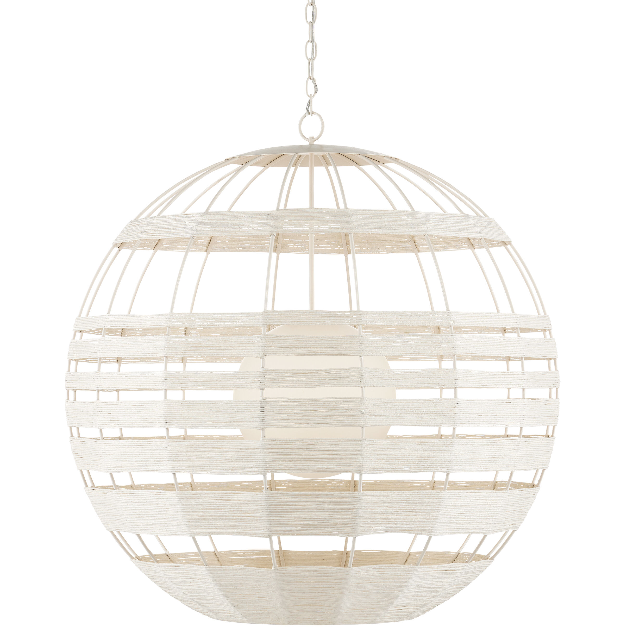Lapsley 1 Light 34 inch Vanilla/White Orb Chandelier Ceiling Light