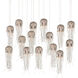 Medusa 15 Light 48 inch Nickel and Silver Multi-Drop Pendant Ceiling Light