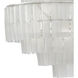 Sommelier 8 Light 27 inch Contemporary Silver Leaf/Opaque White Chandelier Ceiling Light