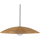 Barbary 1 Light 42 inch Natural/Black/Frosted White Outdoor Pendant, Large