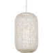 Cocoon 1 Light 15.5 inch Cream/Vanilla Pendant Ceiling Light, Medium