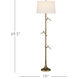 Piaf 69.5 inch 150 watt Antique Brass Floor Lamp Portable Light