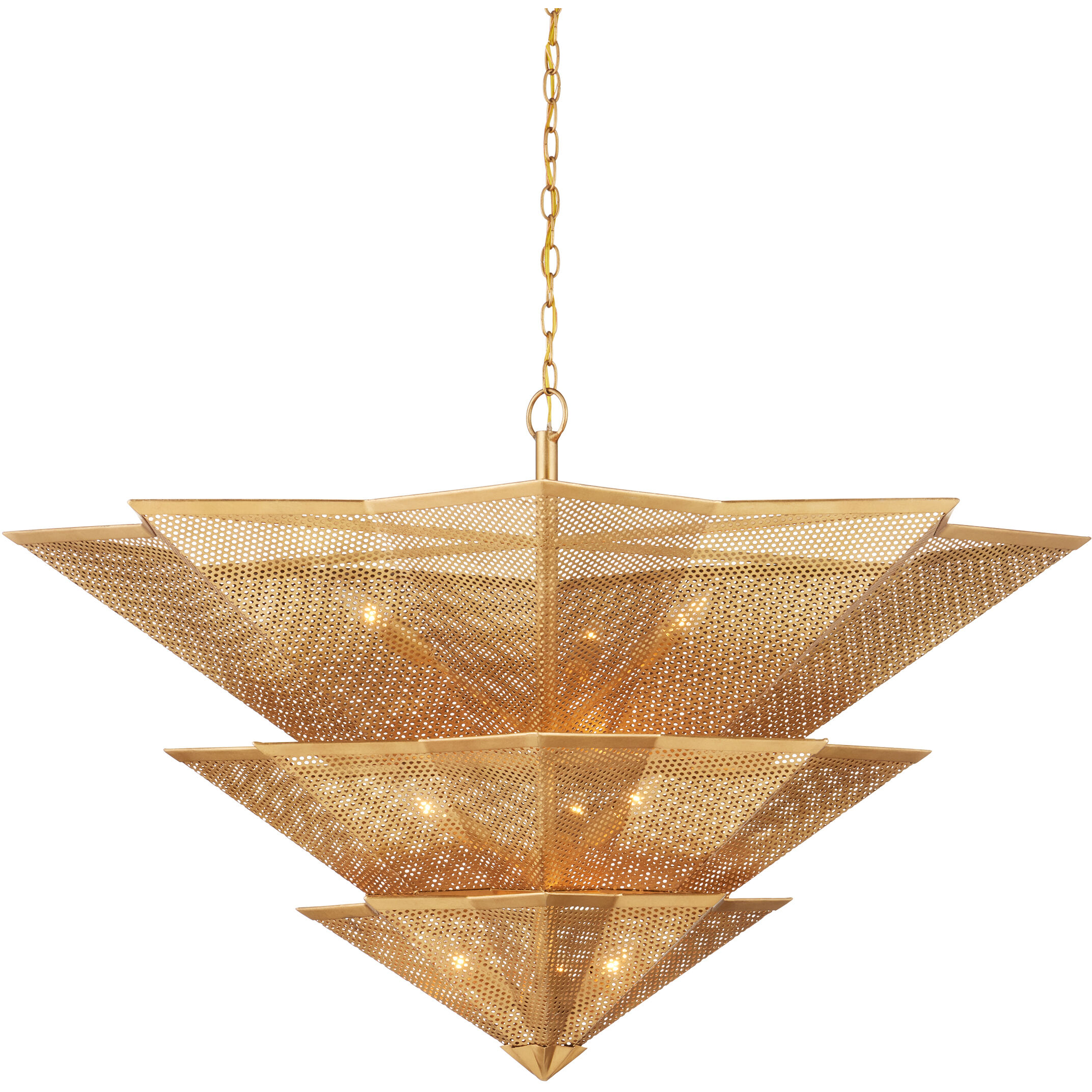 Hanway 9 Light 48.5 inch Antique Gold Leaf Chandelier Ceiling Light