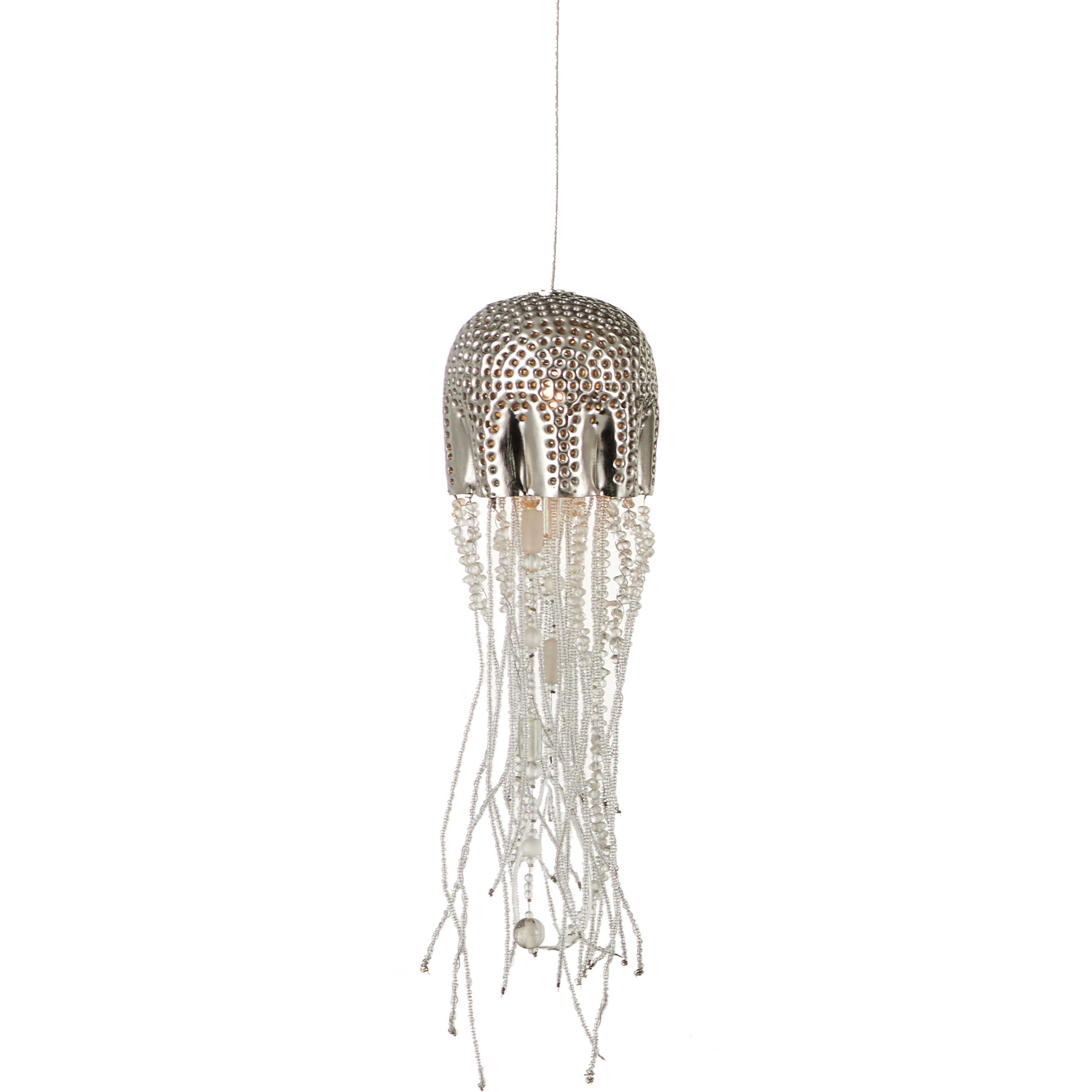 Medusa 1 Light 5.5 inch Nickel and Silver Multi-Drop Pendant Ceiling Light
