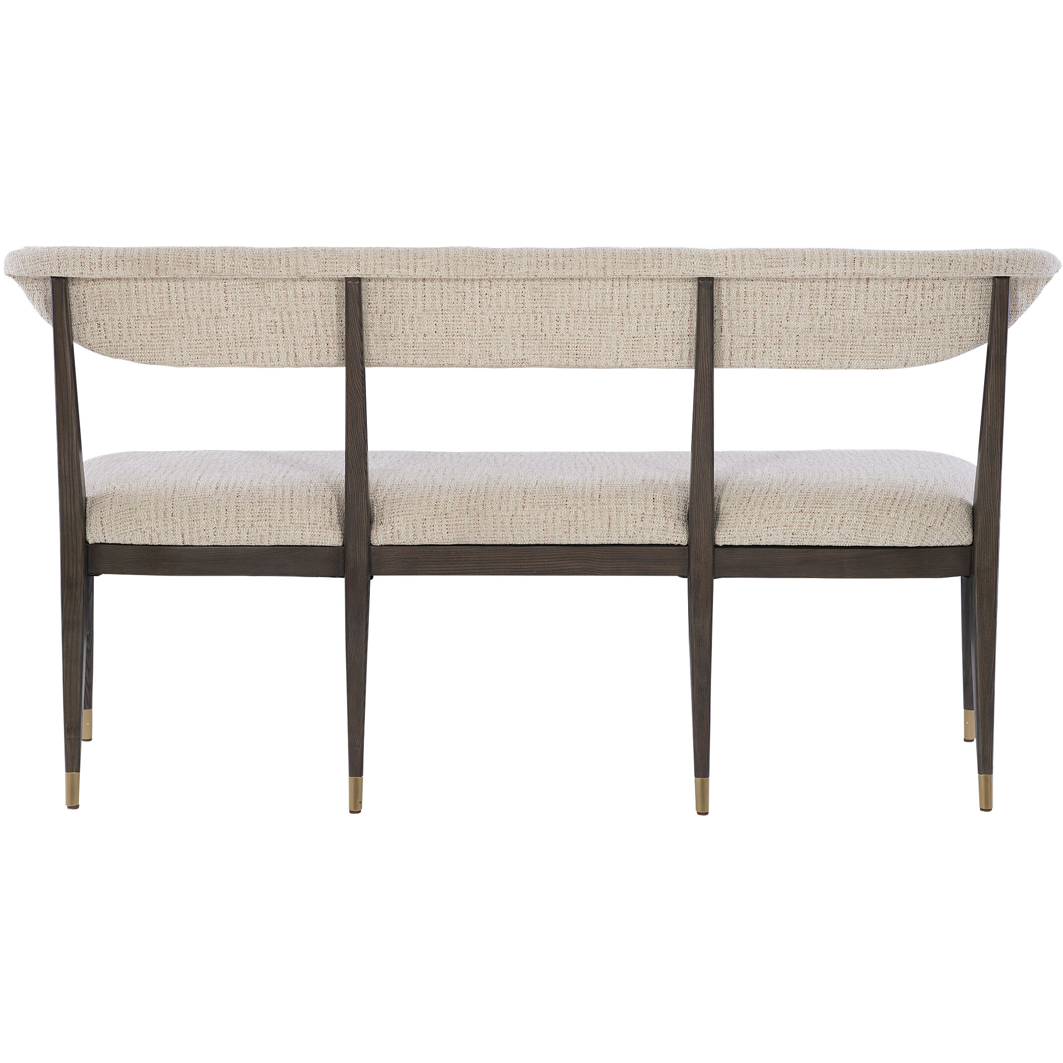 Arlan Coffee Brown/Antique Brass Bench
