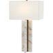Khalil 32.5 inch 150 watt Marble/Antique Brass Table Lamp Portable Light