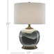 Boreal 25 inch 150 watt White/Green/Antique Brass Table Lamp Portable Light