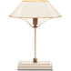 Daphne 16.5 inch 60 watt Ivory/Antique Brass/Gold Table Lamp Portable Light