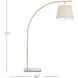 Cloister 70 inch 75 watt Antique Brass/White Floor Lamp Portable Light