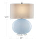 Laconia 30.5 inch 150 watt Light Blue/Clear/Polished Nickel Table Lamp Portable Light