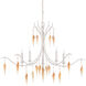Arcachon 5 Light 39 inch Crushed Shell and Natural with Vanilla Chandelier Ceiling Light