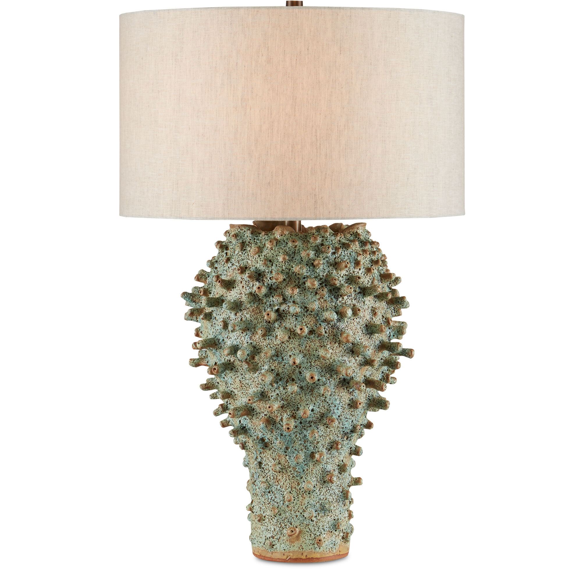 Sea Urchin 30.25 inch 150 watt Sunken Green Table Lamp Portable Light