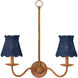 Annabelle Indigo 6 inch Tapered Chandelier Shade, Suzanne Duin Collection