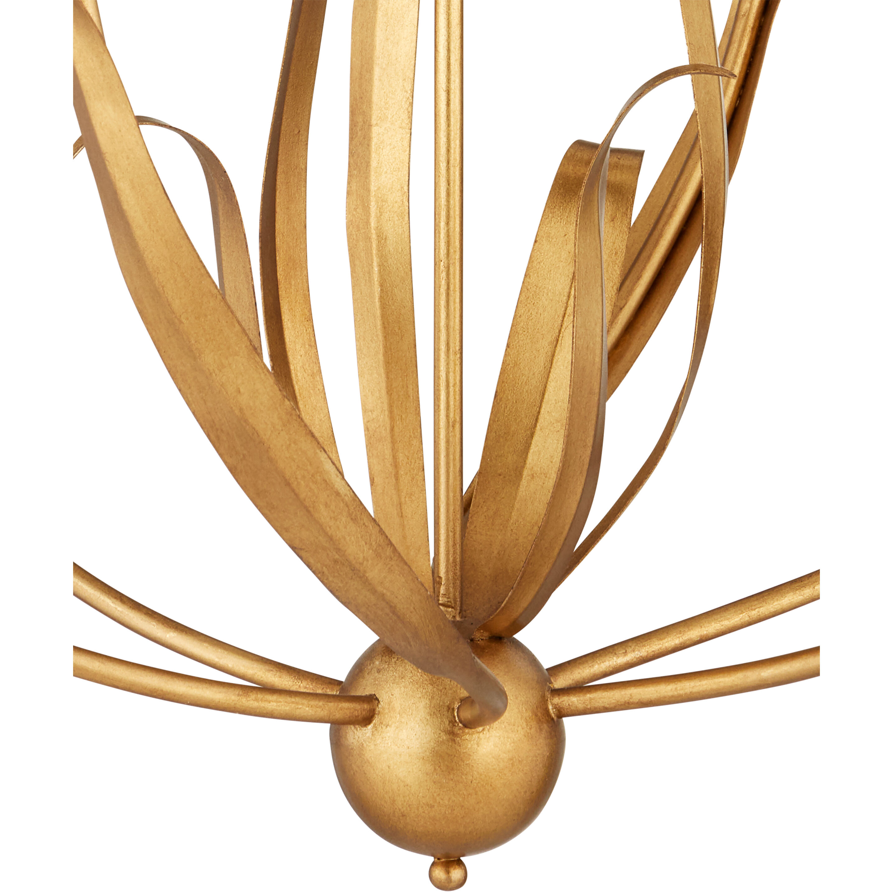 Menefee 6 Light 32 inch Antique Gold Leaf Chandelier Ceiling Light