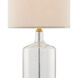 Hazel 31 inch 150 watt Clear Seeded Glass/Brass Table Lamp Portable Light