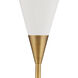 Martini 68 inch 9 watt Black/Brushed Brass Floor Lamp Portable Light