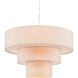 Livello 9 Light 36 inch White/Linen Chandelier Ceiling Light