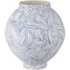 Blue Zag 12 X 12 inch Vase, Large