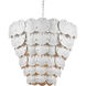 Tulum 8 Light 32 inch White/Sugar White Chandelier Ceiling Light, Marjorie Skouras Collection