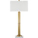 Allegory 36.5 inch Antique Brass/White Marble Table Lamp Portable Light