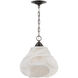 Wintershall 1 Light 14.25 inch White/Antique Brushed Nickel Pendant Ceiling Light