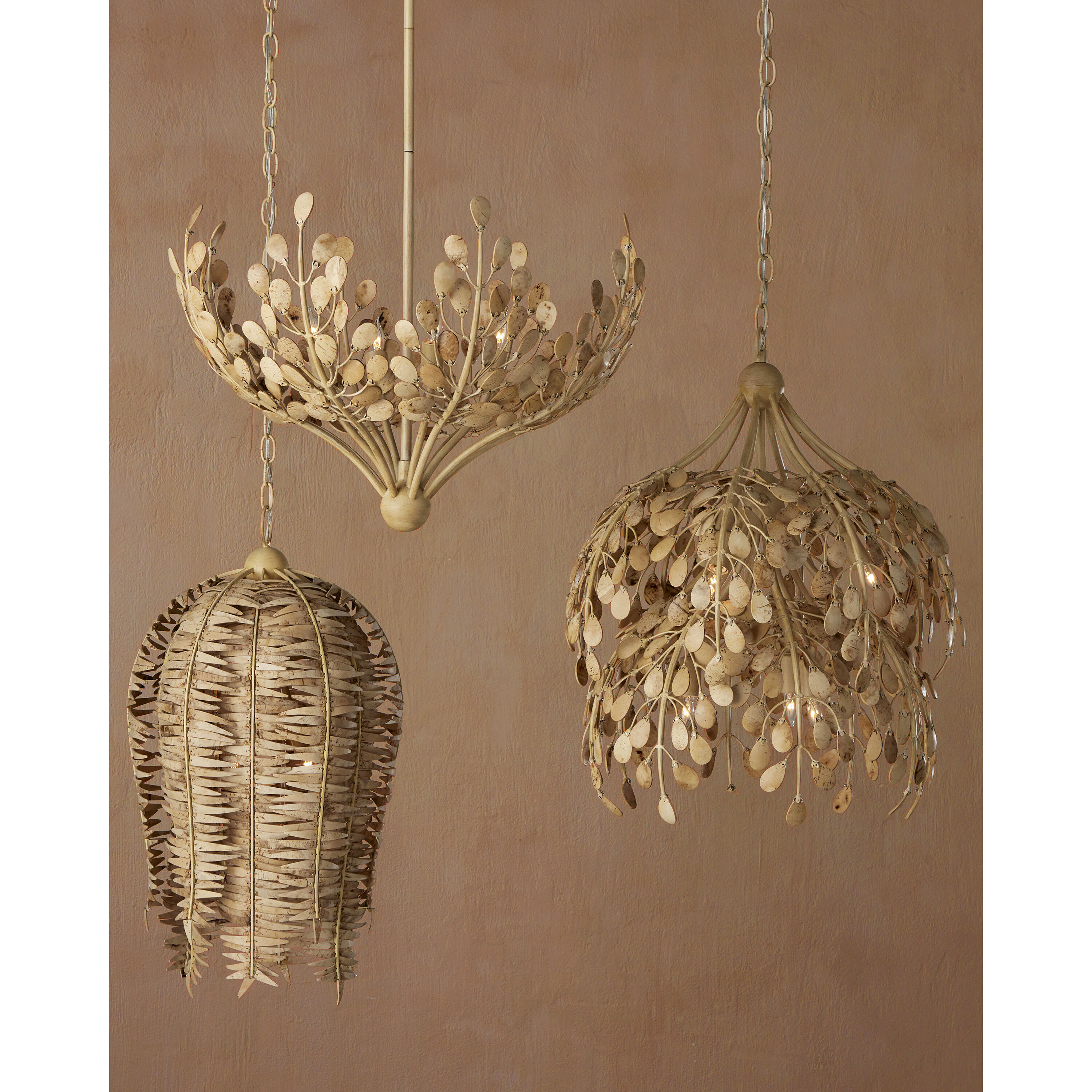 Maypan 6 Light 20 inch Coco Cream/Natural Pendant Ceiling Light