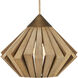 Plunge 1 Light 18 inch Brass and Toffee Pendant Ceiling Light