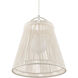 Parnell 1 Light 24 inch White/Frosted White/Gesso White Pendant Ceiling Light, Medium