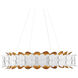 Aventine LED 39 inch Gesso White/Contemporary Gold Chandelier Ceiling Light